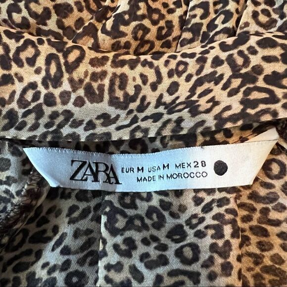 Zara cheeta long sleeve blouse - Picture 2 of 6